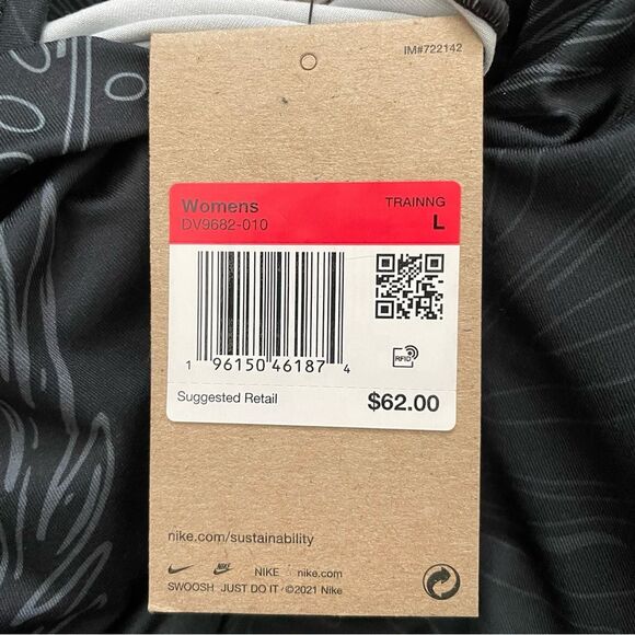 Nike Dri-Fit One Luxe Black Slim Fit Strappy Tank Top Women’s Sz L (DV9682-010) - Picture 7 of 10